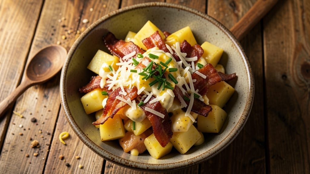 Bacon Cheddar Potato Salad Recipe: Smoky Bacon and Melty Cheddar Bliss