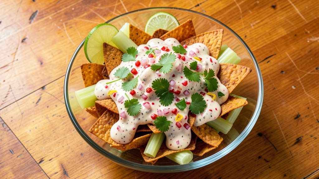 Corn Chip Salad Recipe With Catalina Dressing: Crunchy Celery Crown Over Tangy Citrus Bliss