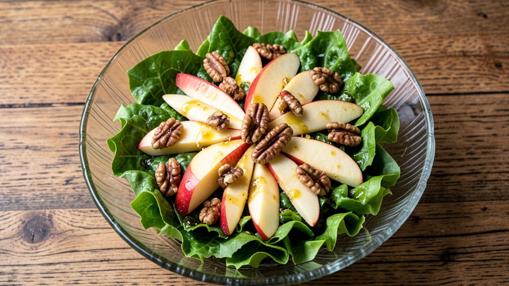 Apple Lettuce Walnut Salad Recipe: Crunchy Textures and Sweet-Savory Balance