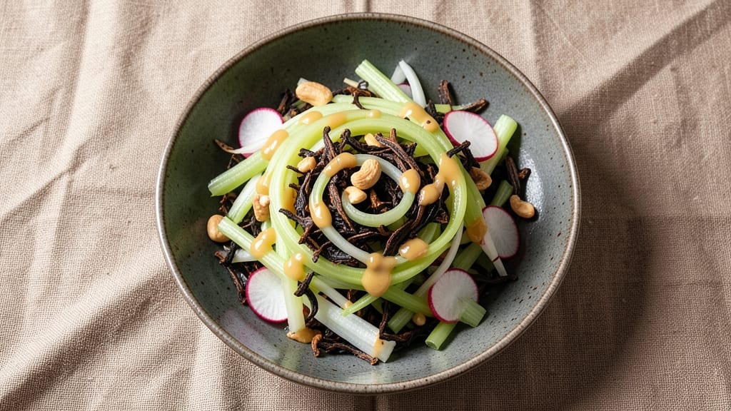 Burma Superstar Tea Leaf Salad Recipe: Crispy Celery Crown Over Tangy Peanut-Lime Bliss