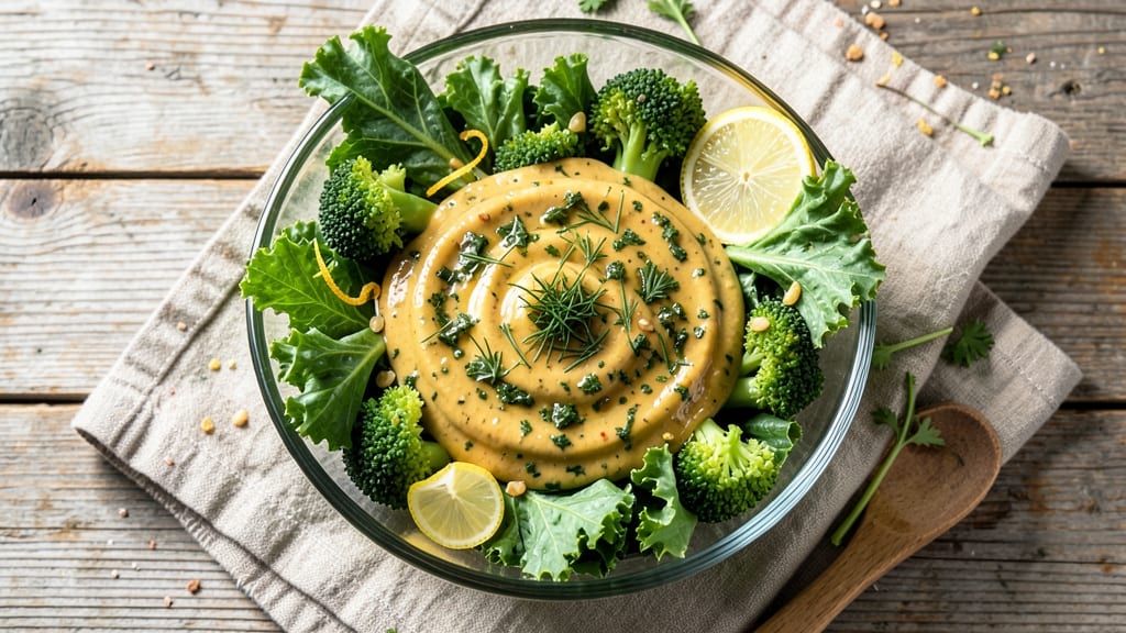 Broccoli Kale Salad Dressing Recipe: Herb-Infused Creaminess Without the Mayo