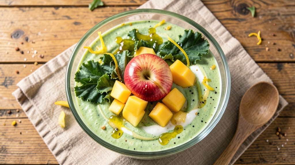 Apple Kale Salad Tropical Smoothie Recipe: Crunchy Greens and Creamy Fruit Fusion