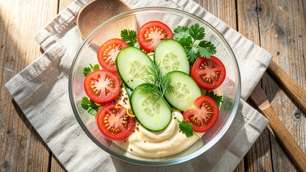 Cucumber Tomato Salad Recipe With Mayo: Cool Creamy Crunch for Summer Picnics