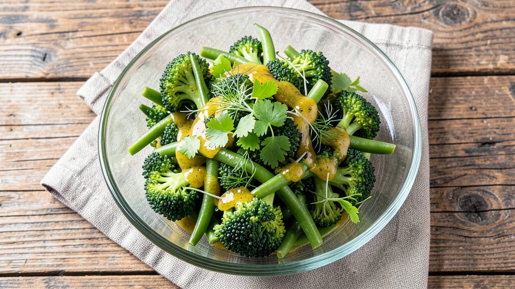 Broccoli and Green Bean Salad Recipe: Crunchy Veggie Bites with Lime-Herb Zing