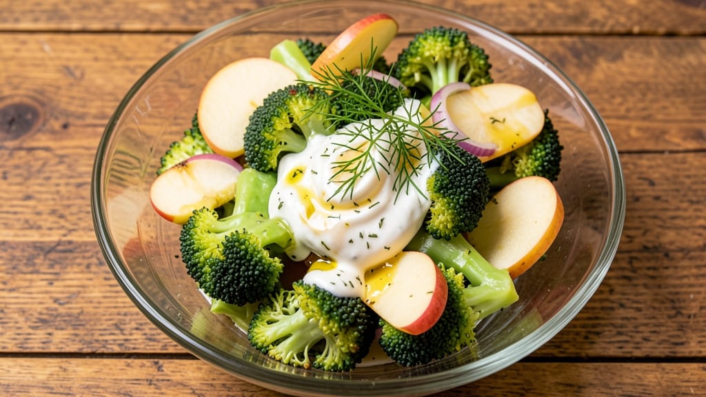 Broccoli Apple Apple Salad Recipe: Sweet-Tart Crunch With Creamy Herb Dressing
