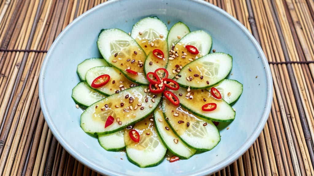 Asian Marinated Cucumber Salad Recipe: Zesty Lime and Chili Crunch in 15 Minutes