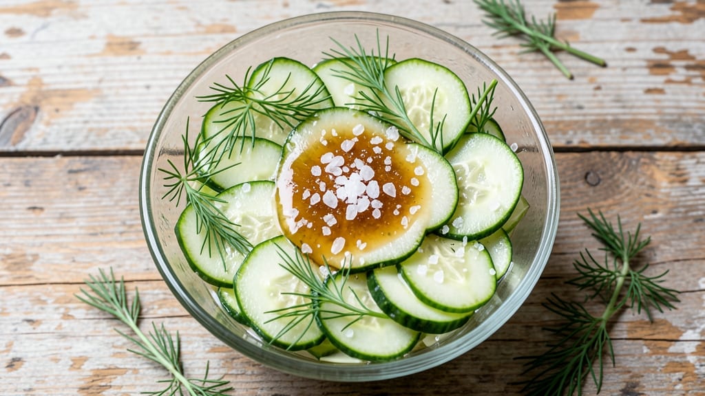 Cucumber Salad Recipe With Vinegar, Sugar, and Water: Crisp Refreshment in 10 Minutes