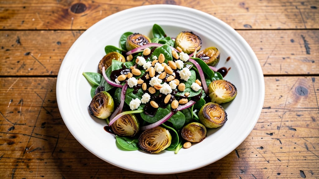 Brussels Sprouts Salad Recipe With Balsamic: Crispy Roasted Bites and Tangy Glaze Magic