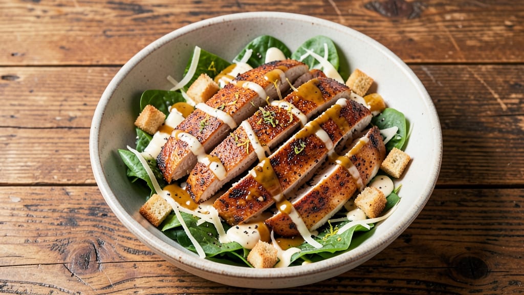 Cajun Chicken Caesar Salad Recipe: Spicy-Kissed Crispy Chicken Over Creamy Herb Dressing