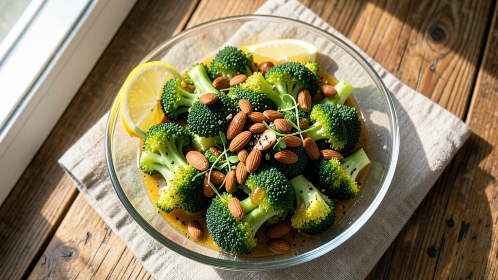 Broccoli Almond Salad Recipe: Crunchy Nutty Bites with Tangy Lemon Zing