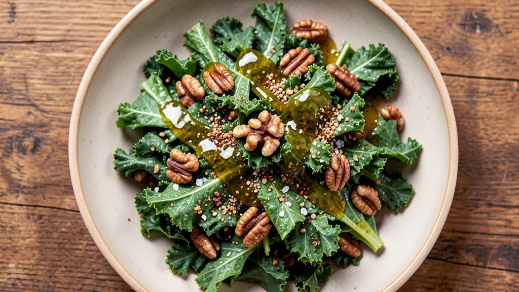 Bolay Kale Salad Recipe: Crispy-Topped Warm Spiced Walnut Magic