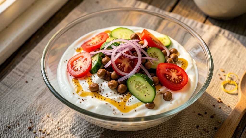 Bangladeshi Salad Recipe: Tangy Yogurt and Spiced Chickpea Crunch
