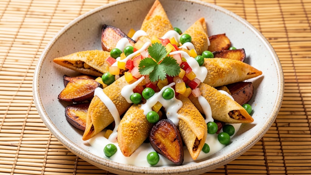 Burmese Samosa Salad Recipe: Crispy Pastry Bites with Tangy Tamarind Dressing