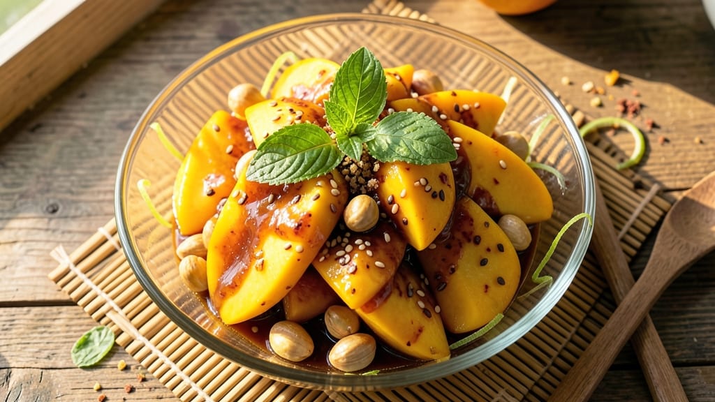 Burmese Mango Salad Recipe: Tangy Tamarind and Toasted Sesame Crunch
