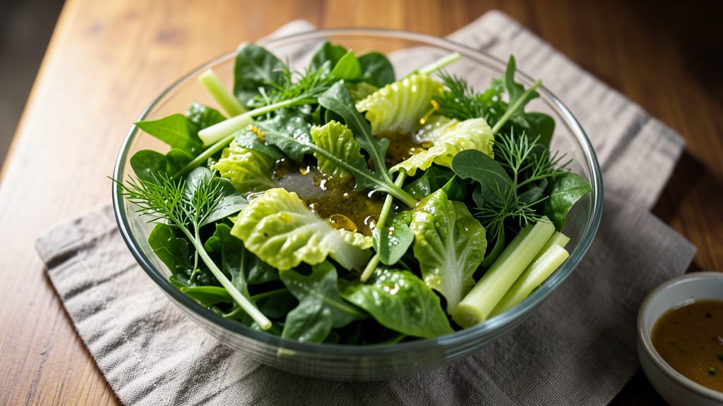 Big Green Salad Recipe: Crisp Celery Crown Meets Zesty Lemon-Dill Zing