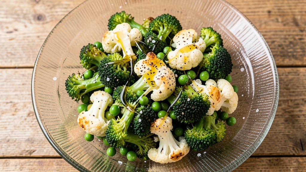 Broccoli Cauliflower Pea Salad Recipe: Bright Tri-Color Crunch With Zesty Lemon Vinaigrette