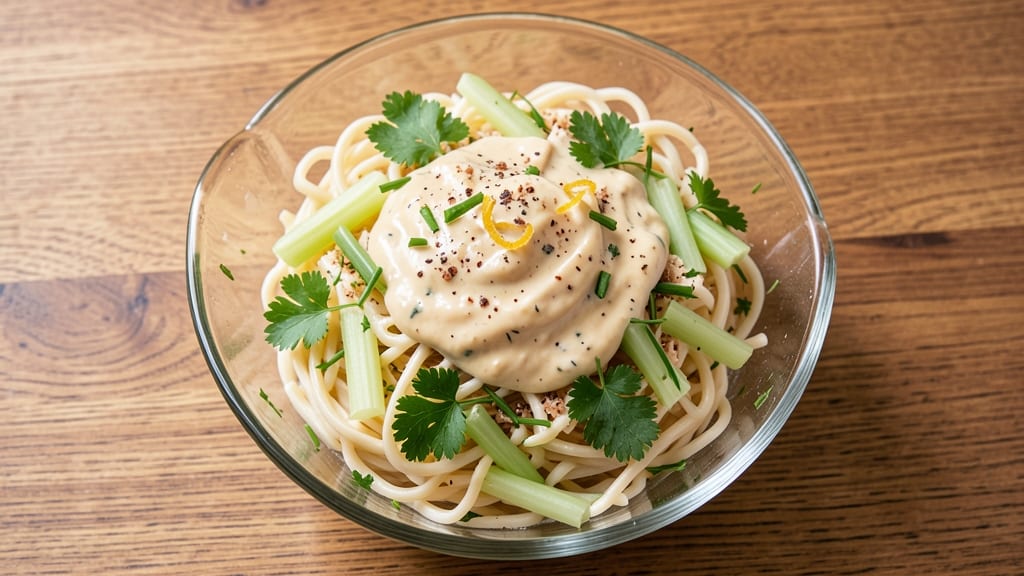 Bavarian Inn Pasta Salad Recipe: Herb-Infused Cream Cheese With Crunchy Celery Bites