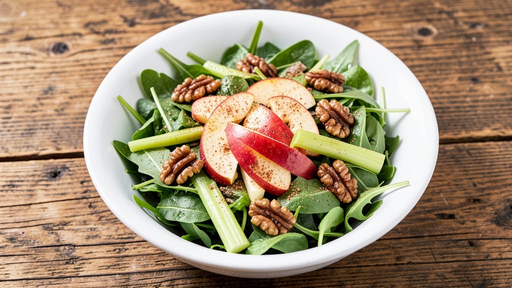 Autumn Tossed Salad Recipe: Warm Spiced Walnuts and Crisp Celery Crown Magic
