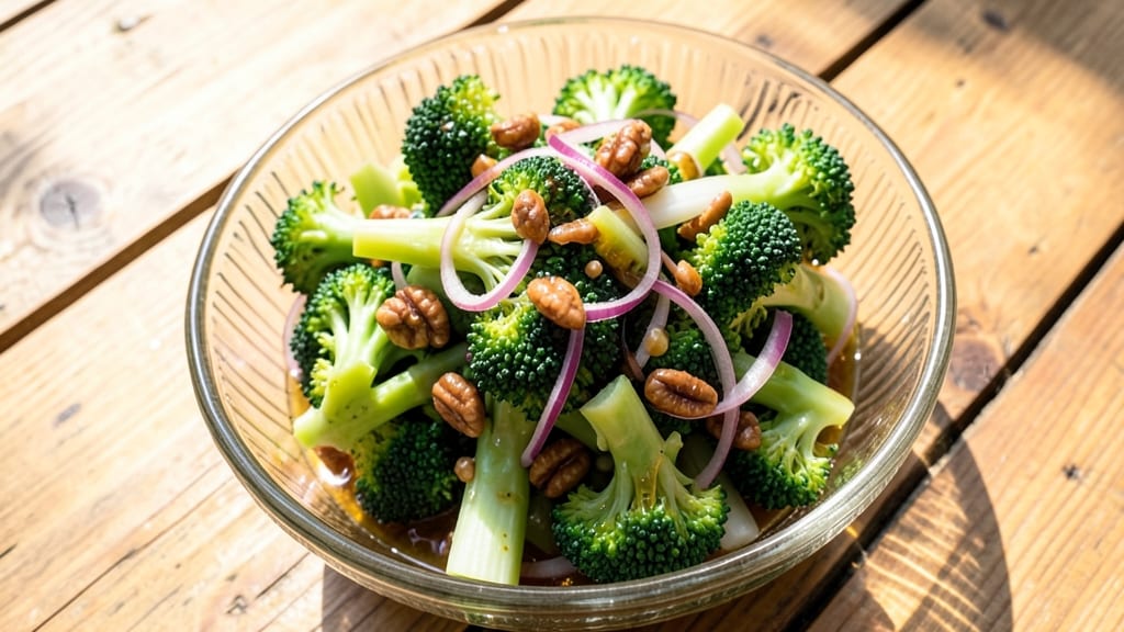 Broccoli Salad Recipe With Apple Cider Vinegar: Crisp Celery Crown Over Tangy Dressing Bliss
