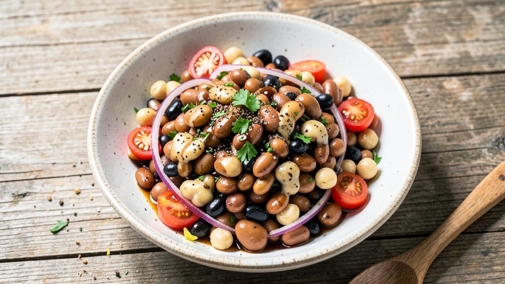 Three Bean Salad Recipe Using Canned Beans: Zesty Vinaigrette Magic in 15 Minutes