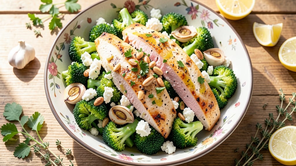 Garlicky Feta Broccoli Chicken Salad Recipe: Bold Flavors in 20 Minutes