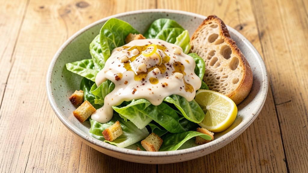 California Caesar Salad Recipe: Crispy Croutons and Creamy Anchovy Magic