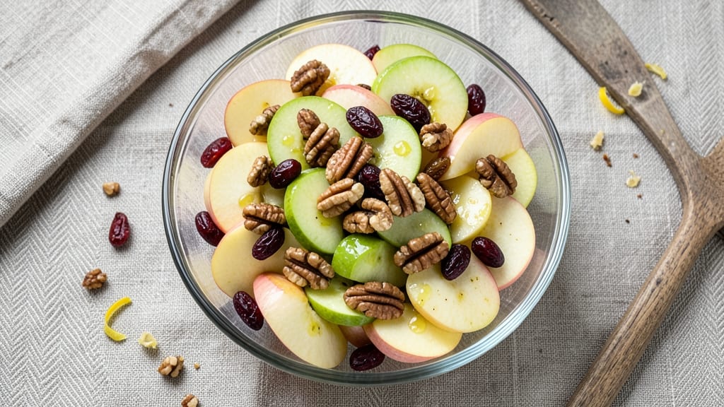 Apple Salad With Pecans and Raisins Recipe: Sweet and Savory Fall Harvest Bowl