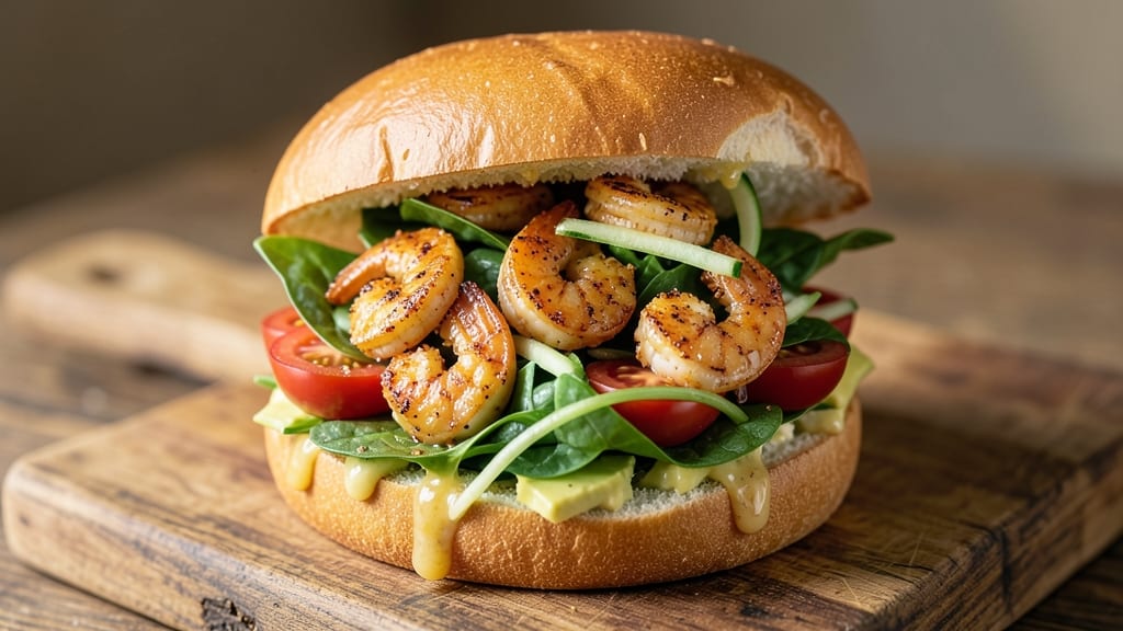Cajun Shrimp Salad Sandwich Recipe: Spicy Kick and Crunch Between Toasted Buns