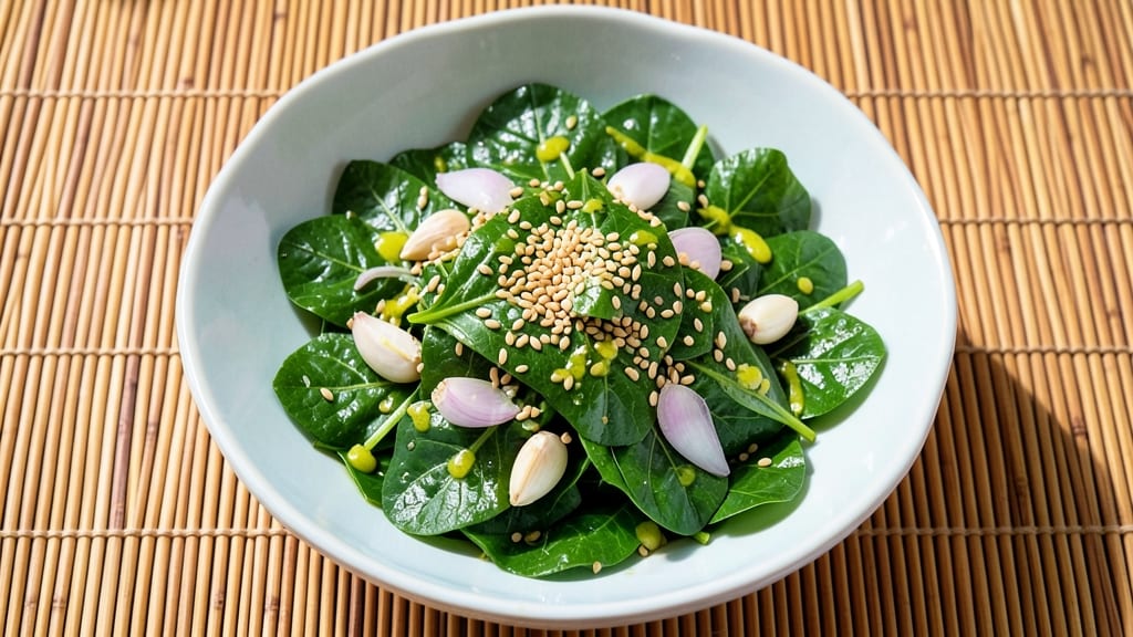 Burmese Pennywort Salad Recipe: Tangy Lime and Toasted Sesame Crunch