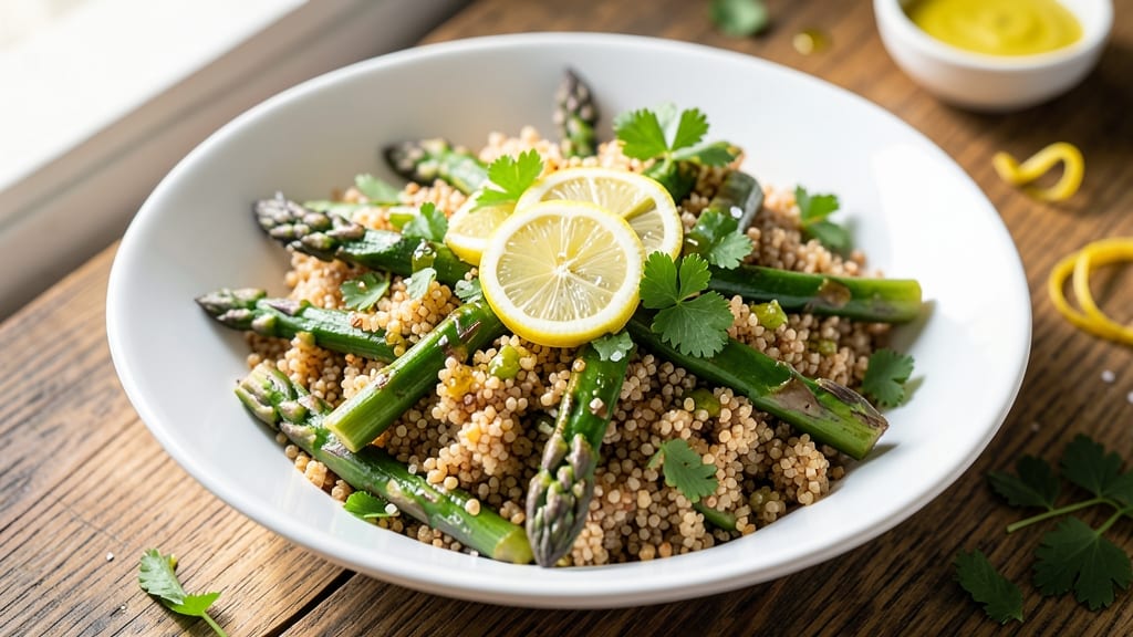 Asparagus Quinoa Salad Recipe: Bright Green Crunch With Citrusy Zing