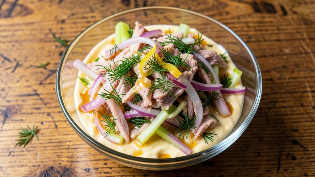 Awesome Tuna Salad Recipe: Crunchy Celery Crown Over Zesty Dill Bliss