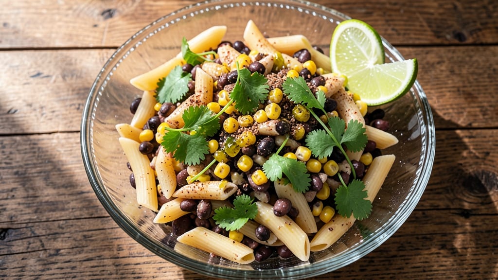Black Bean and Corn Pasta Salad Recipe: Zesty Lime and Cilantro Brightness