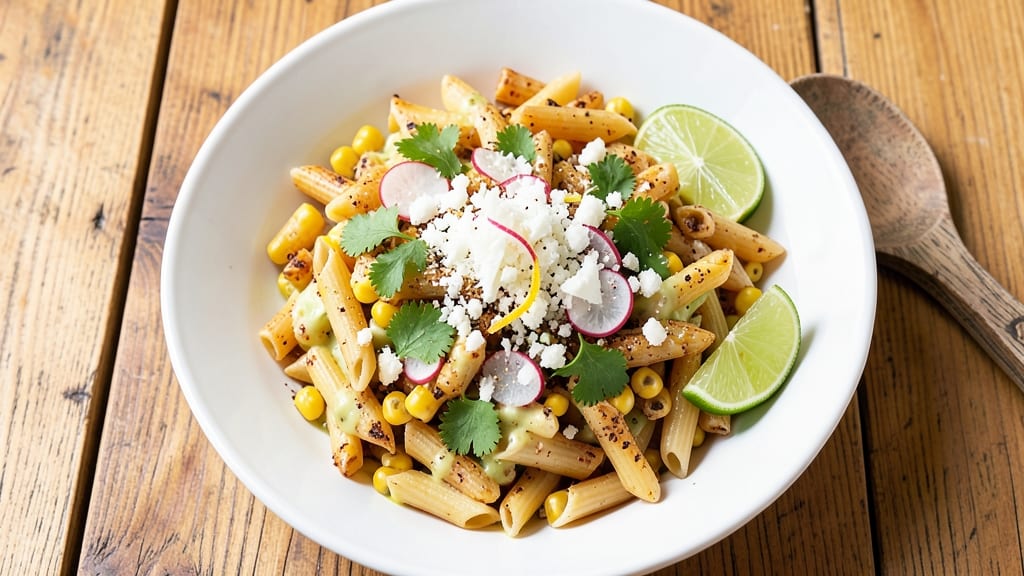 Authentic Mexican Street Corn Pasta Salad Recipe: Charred Corn and Cotija Crunch in 25 Minutes