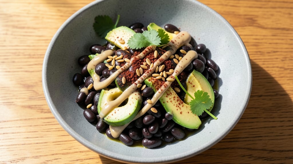 Black Bean Salad Dressing Recipe: Smoky Avocado Cream With Crunchy Pepitas