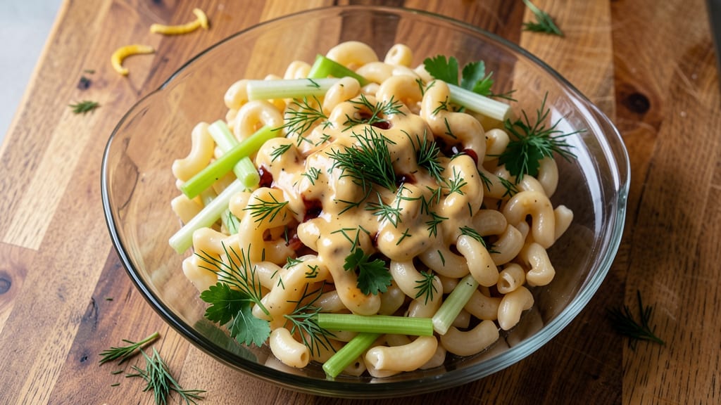 Brenda Gantt's Macaroni Salad Recipe: Celery Crown Crunch Meets Creamy Herb Bliss