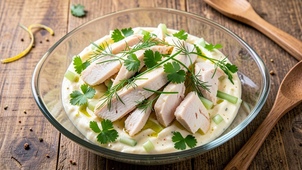 Biaggi's Chopped Chicken Salad Recipe: Herb-Infused Cream Cheese Base Without Mayo