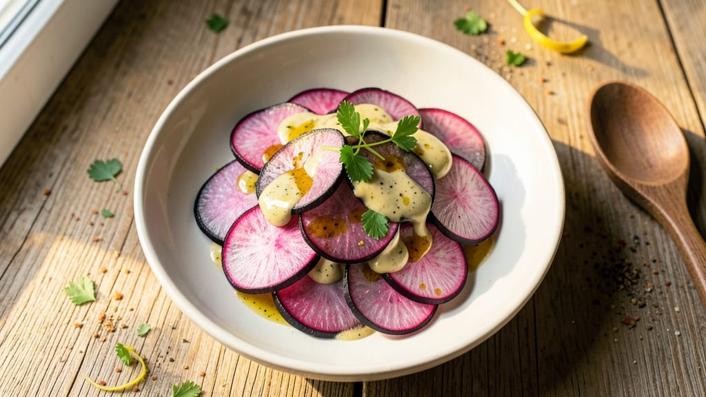 Black Radish Salad Recipe: Peppery Crunch With Creamy Citrus Twist